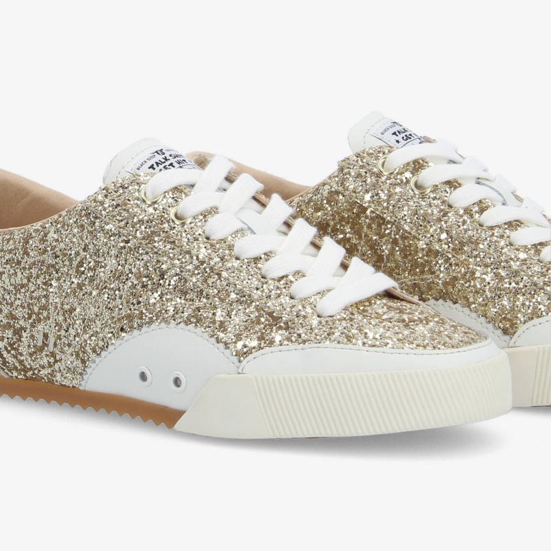 MICK SNEAKER W - GLIT/PONY LEO - GOLD